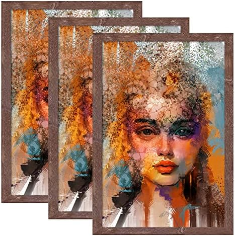 YMOND Rustic Picture Frame 12x18 Poster Frame Photos Frame 12 by 18 Picture Frame for Home, Library, Gallery, Museum, Café, Restaurant