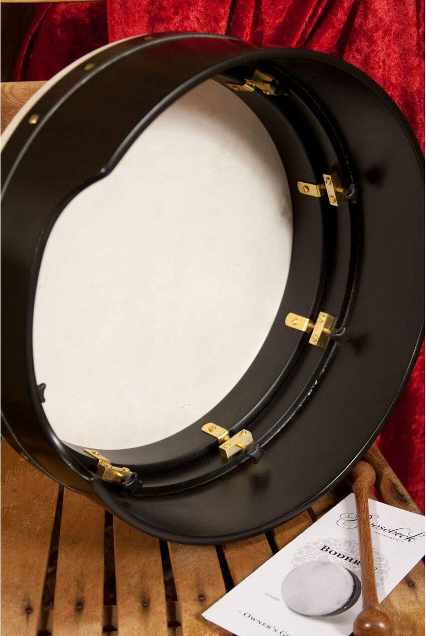 Roosebeck Bodhran Drum Package Includes: Ply Tunable Drum 16''x5'' - Black + Drum Book & CD by Steafan Hannigan