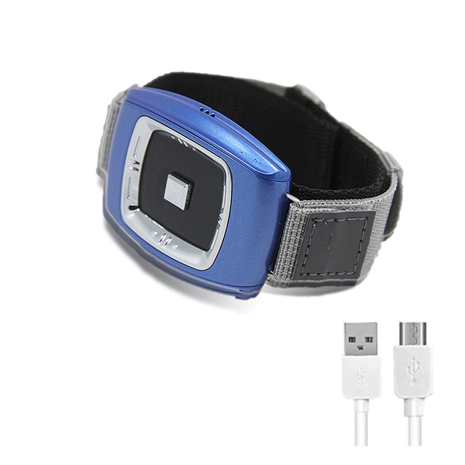 Dispositivo Antirronquidos,Pare el Ronquido Reloj de Pulsera para Anti-Ronquidos,Inteligente Dispositivos de solución de ronquidos de Ayuda, 3 Modos y 6 Marchas,USB Recargable,Azul