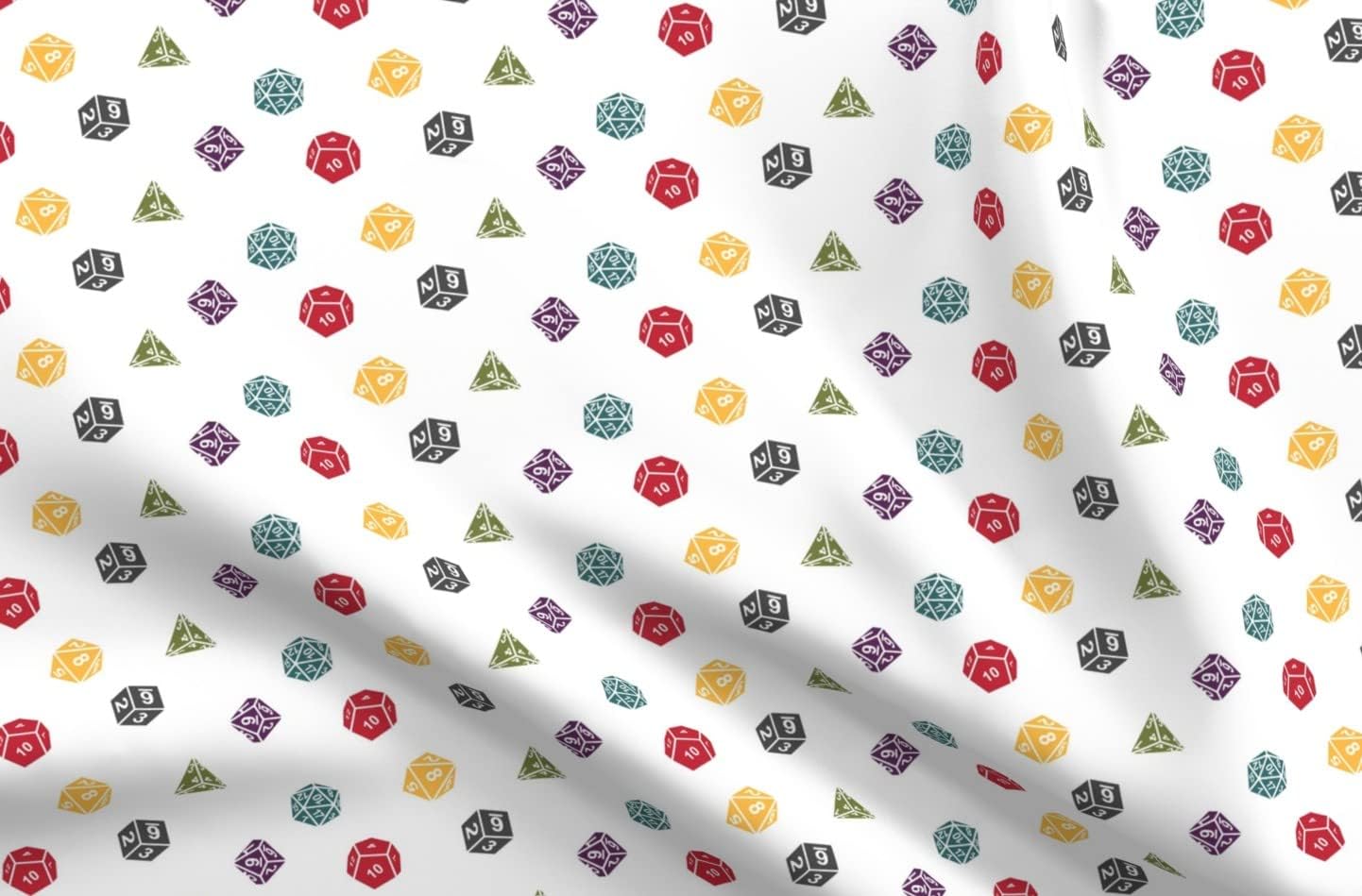 Spoonflower Fabric - Neutral Dice Gaming Games Fun Printed on Upholstery Velvet Fabric Fat Quarter - Upholstery Home Decor Bottomweight Apparel