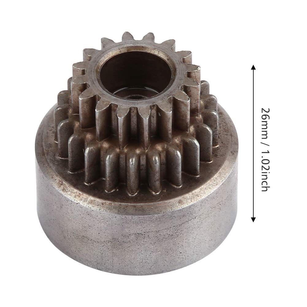 Qcwwy 02023 Metal Clutch Bell Double Gear for HSP 94122 Nitro 1/10 Car Drift Vehicle, CNC Machined and Polished - Image 3