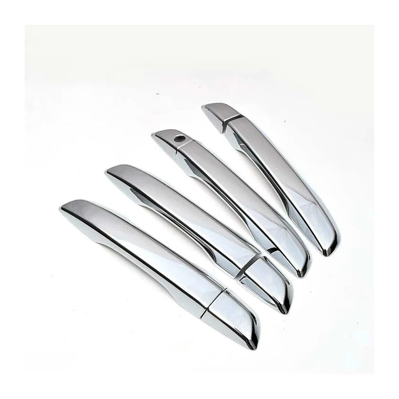 RAGPUKMUAN Car Door Outer Grab Handle for Civic Sedan Hatchback 2016 2017 2018 2019 Door Handle Cover Trim Overlay Car Styling Molding(Silver no Button)