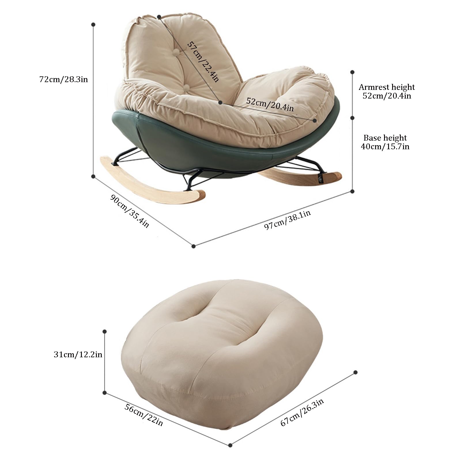 Altrobene ロッキングチェア 授乳 ゆったり 揺れる椅子 肘付き Altrobene ロッキングチェア 授乳 ゆったり 揺れる椅子 肘付き Amazon