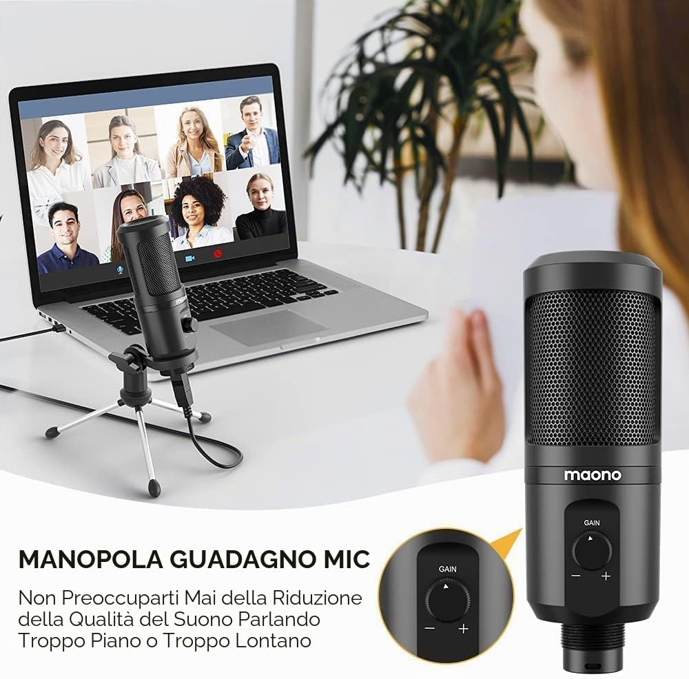 MAONO KIT MICROFONO USB PORTATILE AU-PM461TR