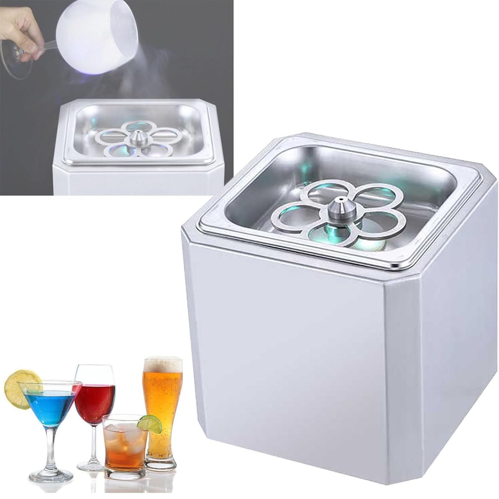 JXYQ Glass Chiller, Instant Drink Chiller for Cocktails, Beer, and Mixed Drinks, CO2 Glass Froster for Bar and Kitchen Use