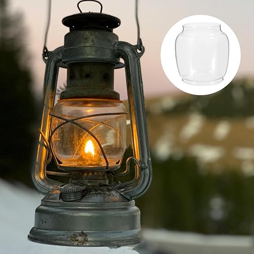 Miniatura 9 de DOITOOL Linterna de repuesto de cristal de queroseno, pantalla de repuesto para lámpara de globo de vidrio para lámparas de gas, cubierta de luz al
