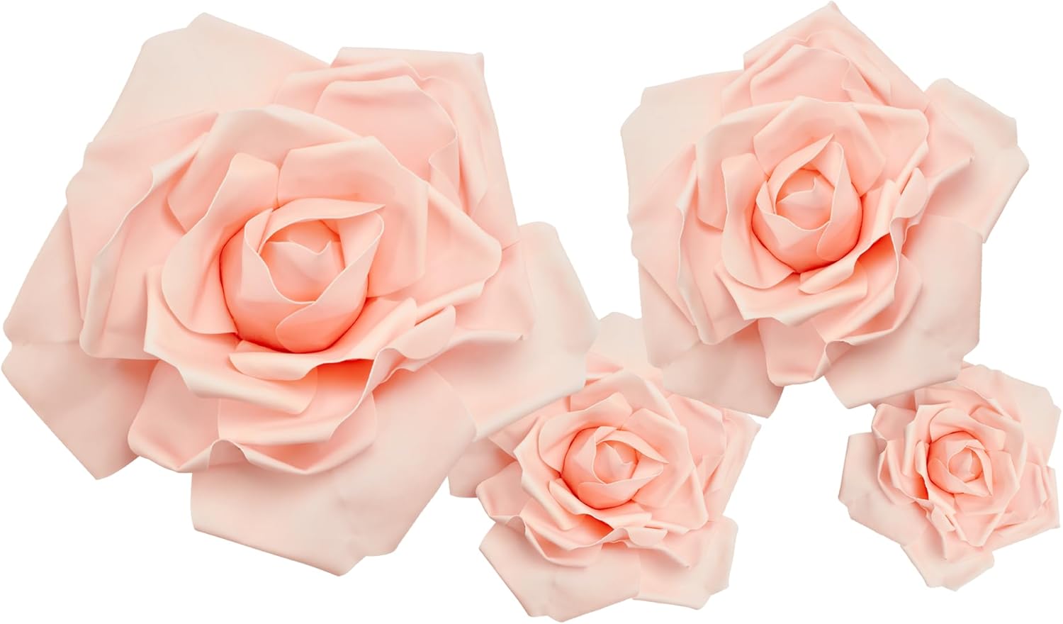 Simply Elegant Rose Foam Wall Decor - 4 Count (Blush)