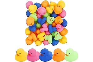 50 Pcs Multicolor Mini Rubber Duck Bath Toy
