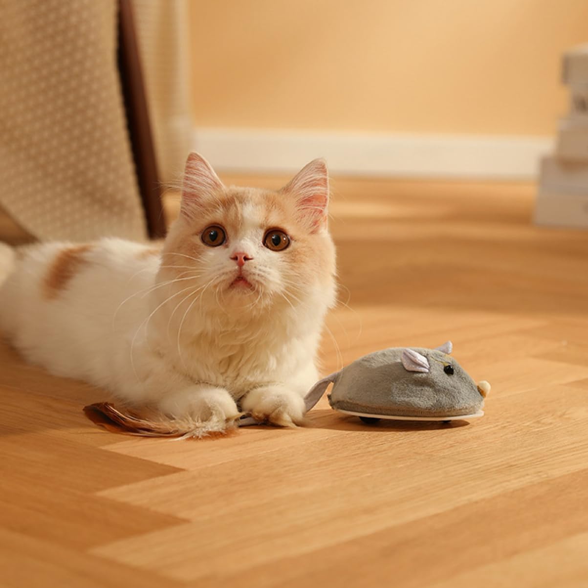 Toddmomy 4piezas Ratón Eléctrico Recargable para Gatos Juguete Interactivo para Mascotas Estimula Instintos De Caza Interiores