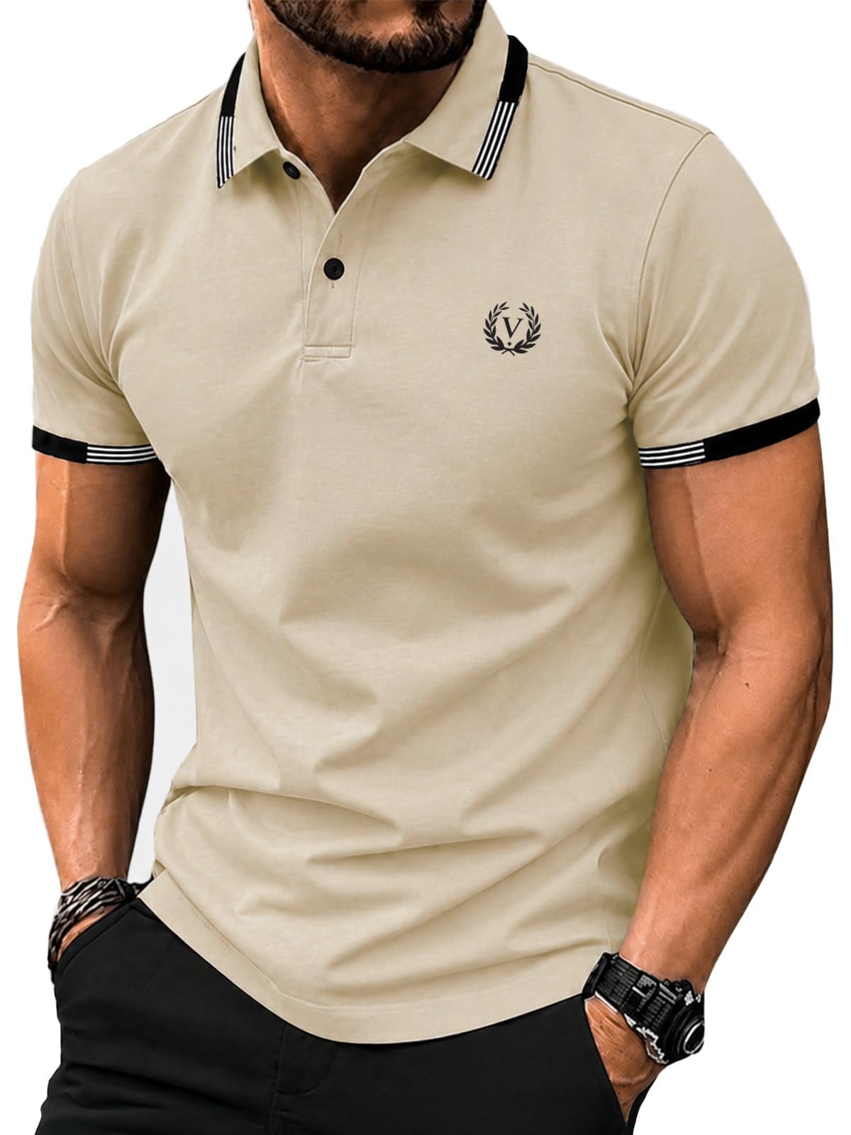 veirdo Men Casual Polo T-Shirt | Regular Fit Half Sleeve | Soft Cotton Feel Fabric | Tipping Collar & Pocket Patch Detail | Stylish & Comfortable (Size S to XXL)-picture-20