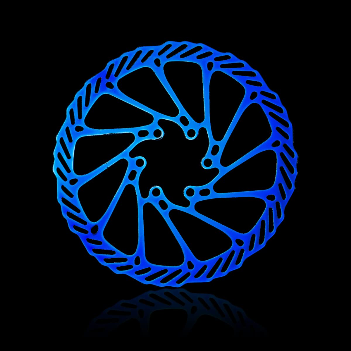 Chooee Rotor de freno de disco para bicicleta de montaña, 160 mm, 180 mm, 203 mm, 2 unidades, color azul