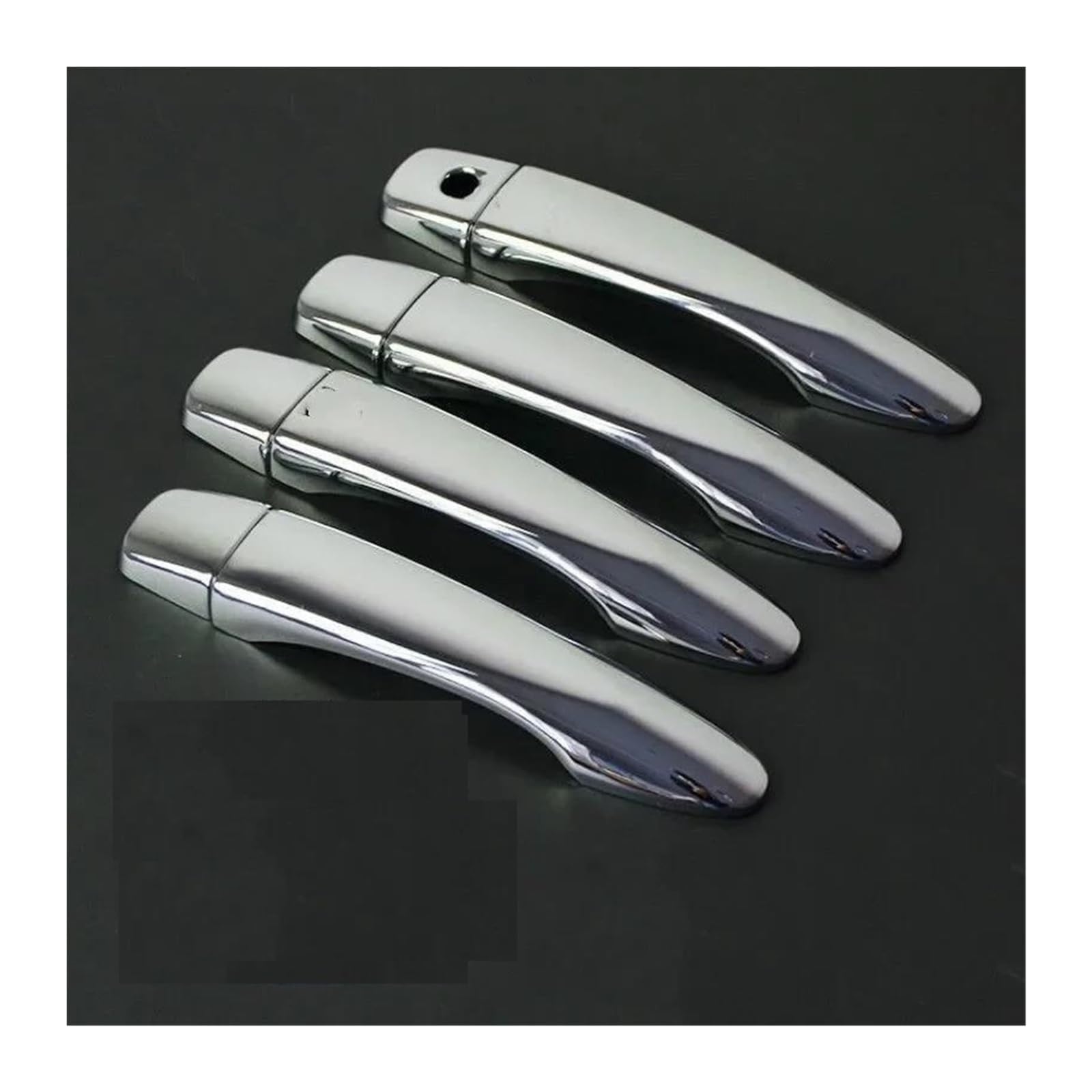 HCKCLMBMZW for Nissan for Qashqai J11 2014-2020 Carbon Fiber Chrome CAR Door Handle Cove Trim Styling Accessories Door Handle Cover(Style 4)