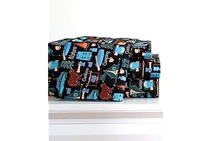 Lakeside Collection Campsite Retro Camping Print 4-Piece Cozy Camper Bed Sheet Set - Full