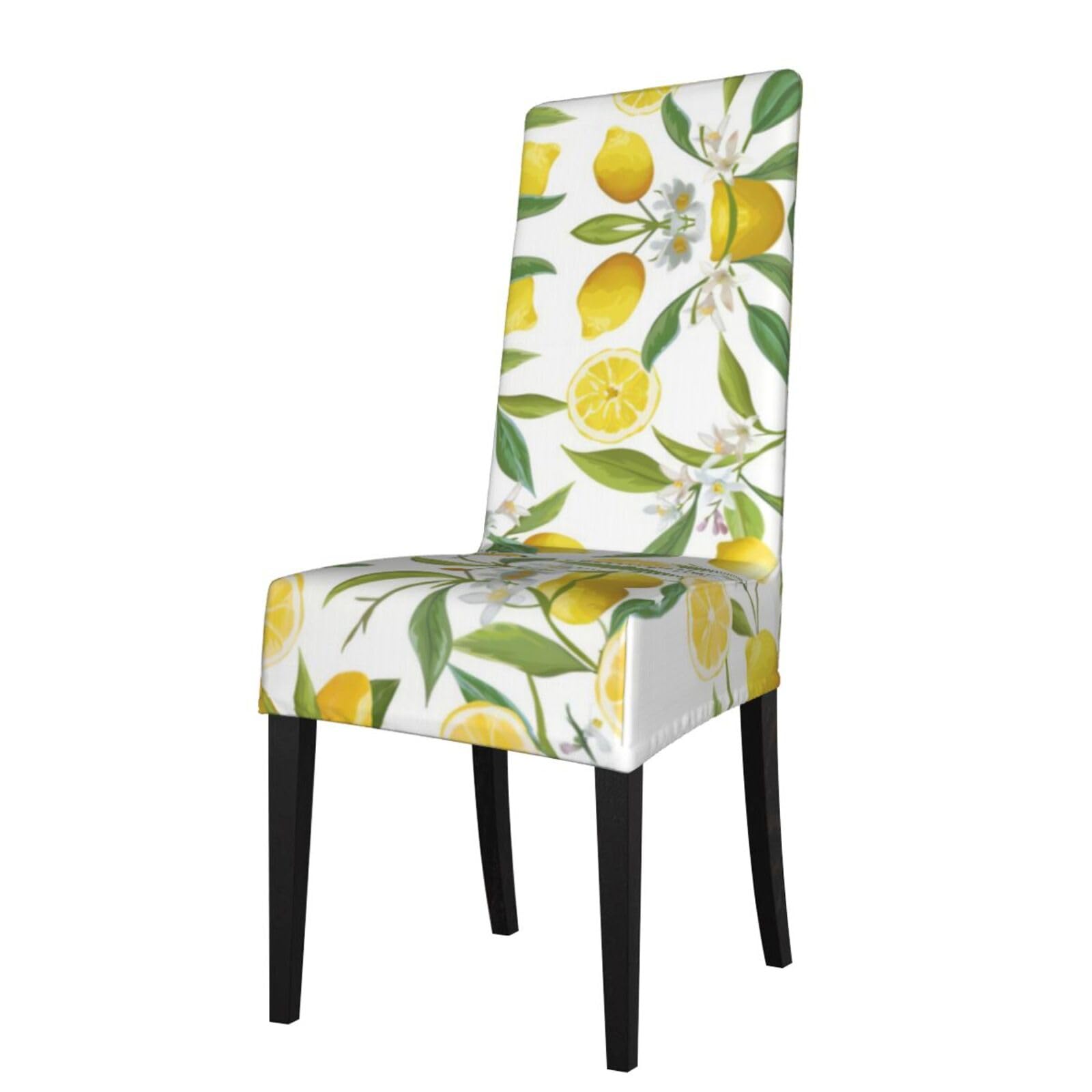 YYHWHJDE Fresh Tropical Lemons Prints Protection Cover for Dining Chair – Stretch Slipcovers for a Fresh, Refreshed Dining Room Look!