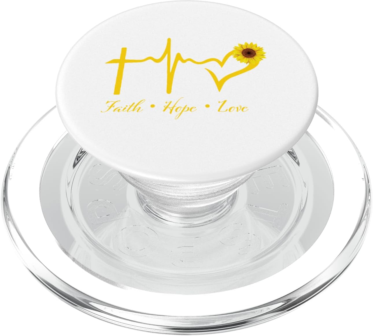 Faith Hope Love Christian Gifts Women Sunflower Religious PopSockets MagSafe PopGrip for iPhone