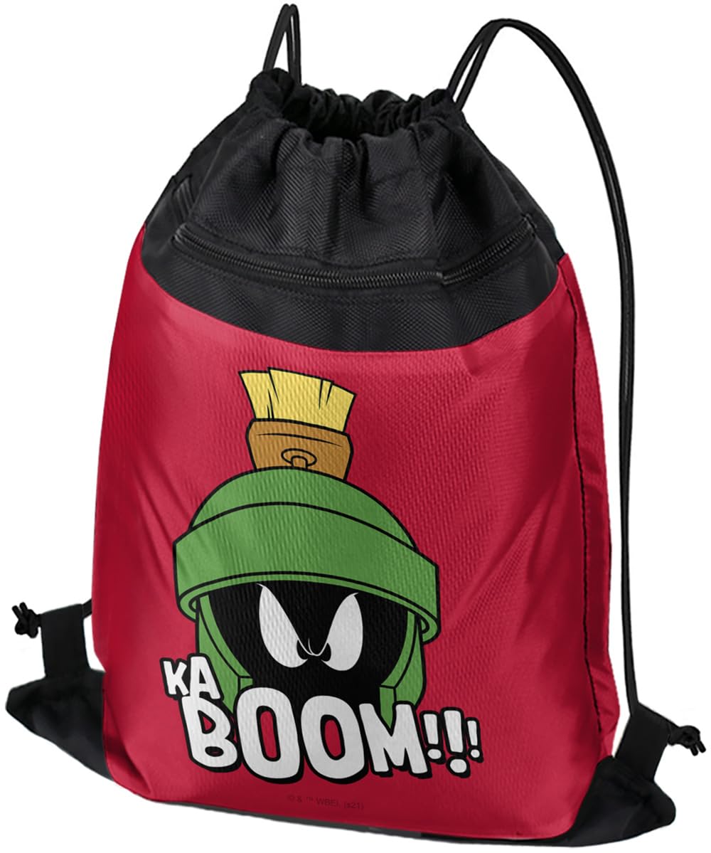 LOGOVISION Looney Tunes Marvin The Martian Kaboom Drawstring Backpack Sports Bag Sackpack 17