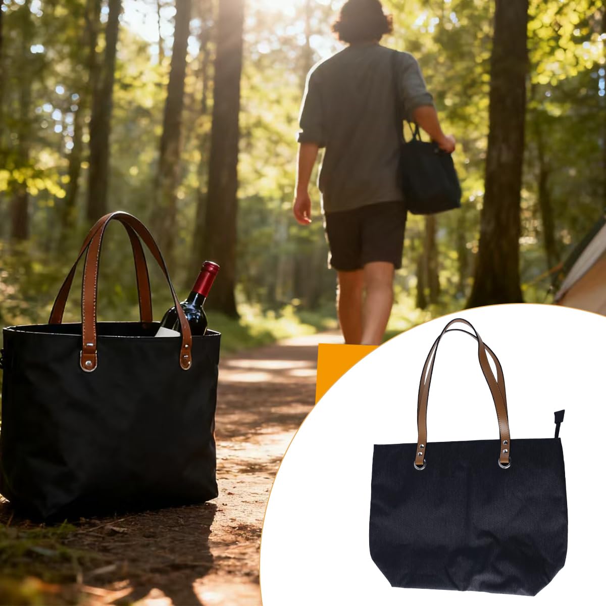 Sac fourre-tout avec distributeur de boissons, compartiment étanche, sac de pique-nique fonctionnel, poche à boisson pour voyage, sport, événement, plage