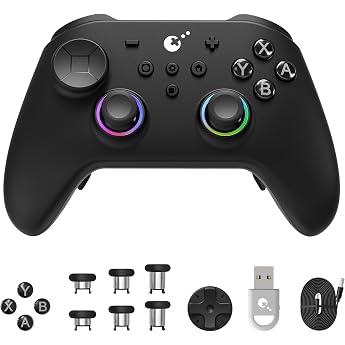 GuliKit TT Max Wireless Controller f&uuml;r Windows, Android, Switch, PC, Phone | HyperLink,Bluetooth &amp; Wired, with Adapter, ABXY 
