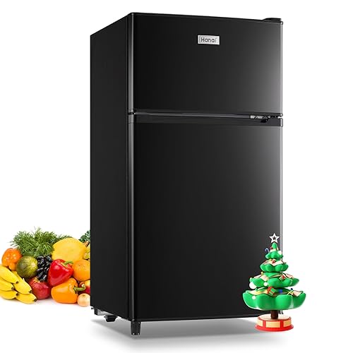 Compact Refrigerator 3.5 Cu.Ft, 2 Door Design,Adjustable Thermostat, Adjustable Removable