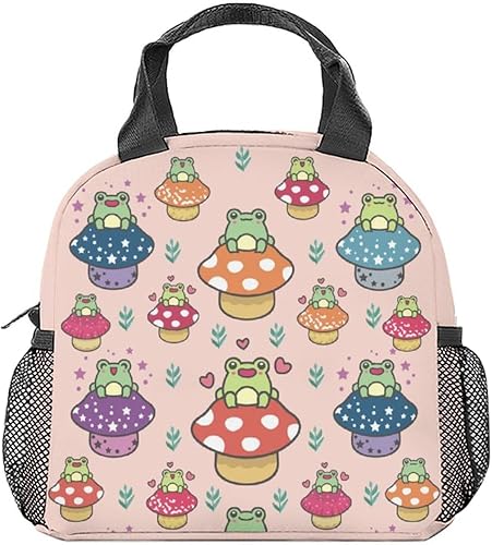 Miniatura 1 de Lonchera de rana para niños, pequeñas bolsas de almuerzo aisladas, bonita lonchera reutilizable para adolescentes, niñas, niños, bolsas de almuerzo