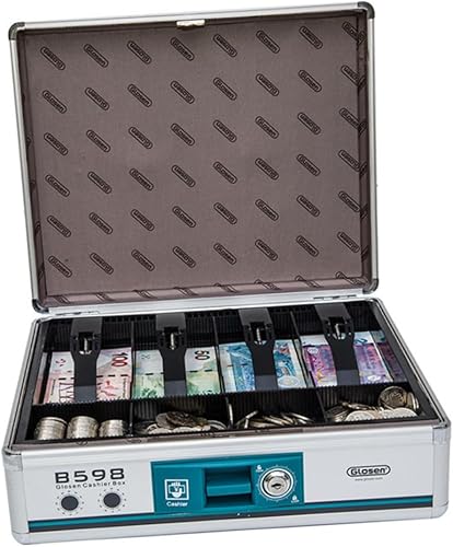 STOBOK Caja de efectivo con bandeja de dinero Caja fuerte para efectivo Caja de dinero Caja de dinero Caja de dinero Caja de bloqueo de efectivo