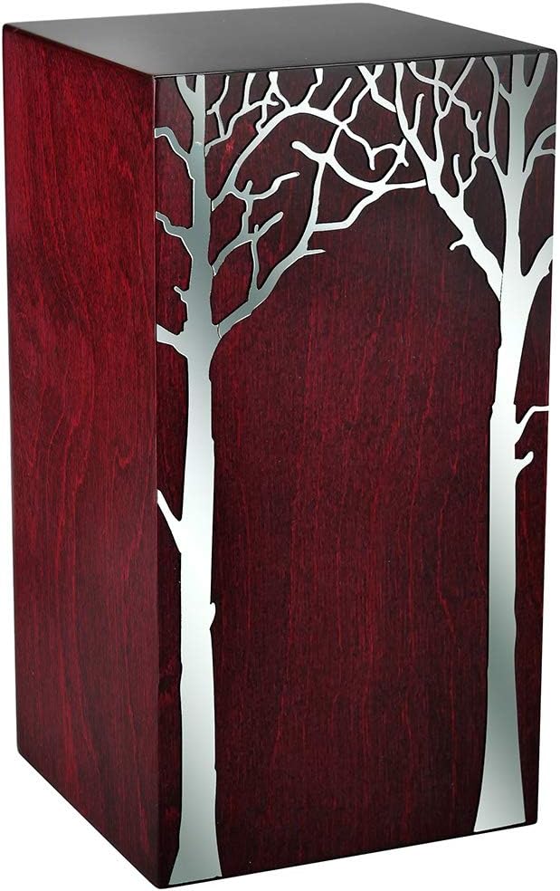 Artistic Cremation Urn with Tree on The Front .Funeral Urn for Ashes.memrial Cremation Urn (Art21B) (Butterflies)