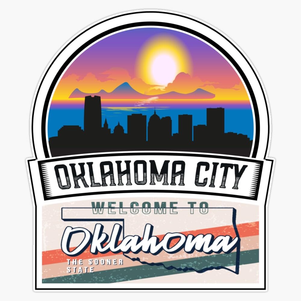 Magnet Oklahoma City Welcome To Oklahoma The Sooner State Oklahoma State And Cities Series -25 Magnet Vinyl Decal Sticker 5