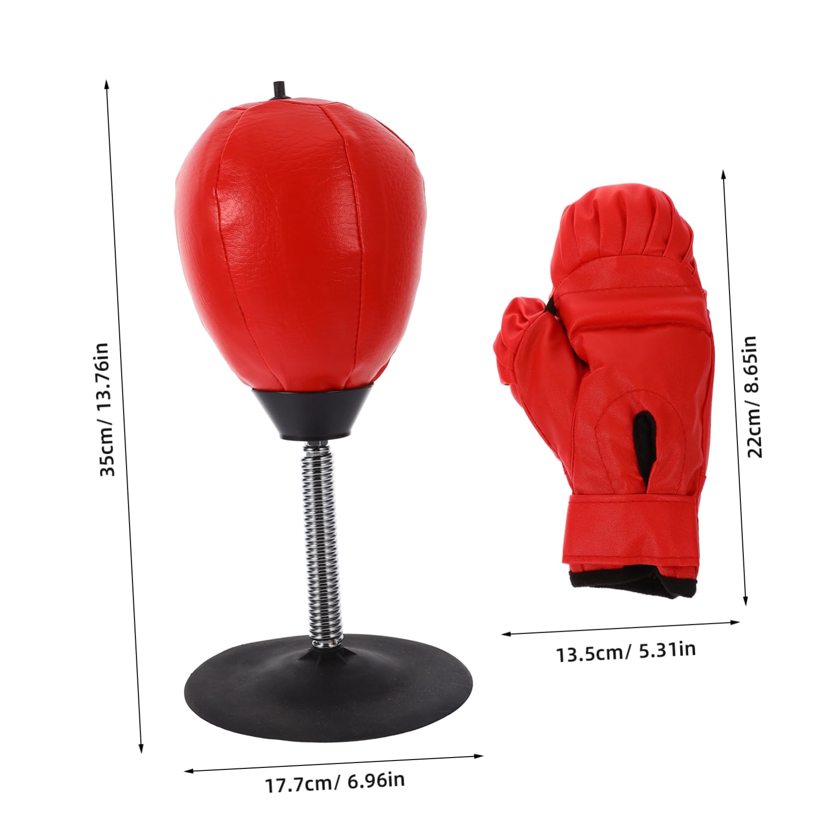 KONTONTY Inflatable Boxing Training Ball Reflex Ball for Hand-Eye Coordination Compact Exercise Tool