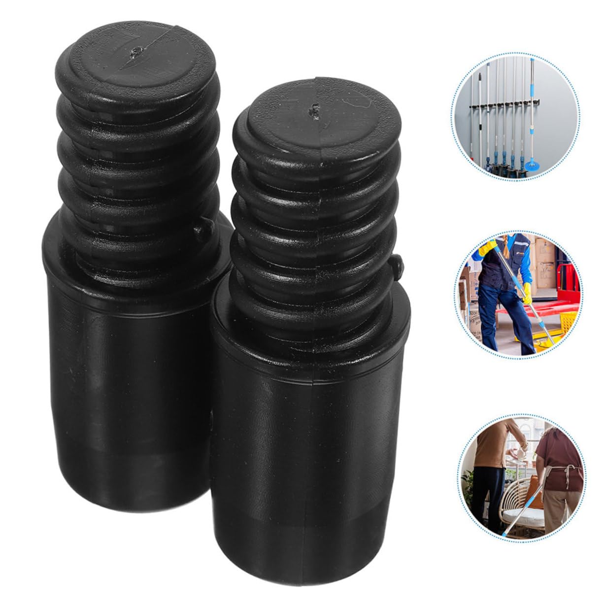 Anneome 6 Piezas Puntas Rosca Mango Fregona Repuesto Adaptador Compatible Varillas Limpieza