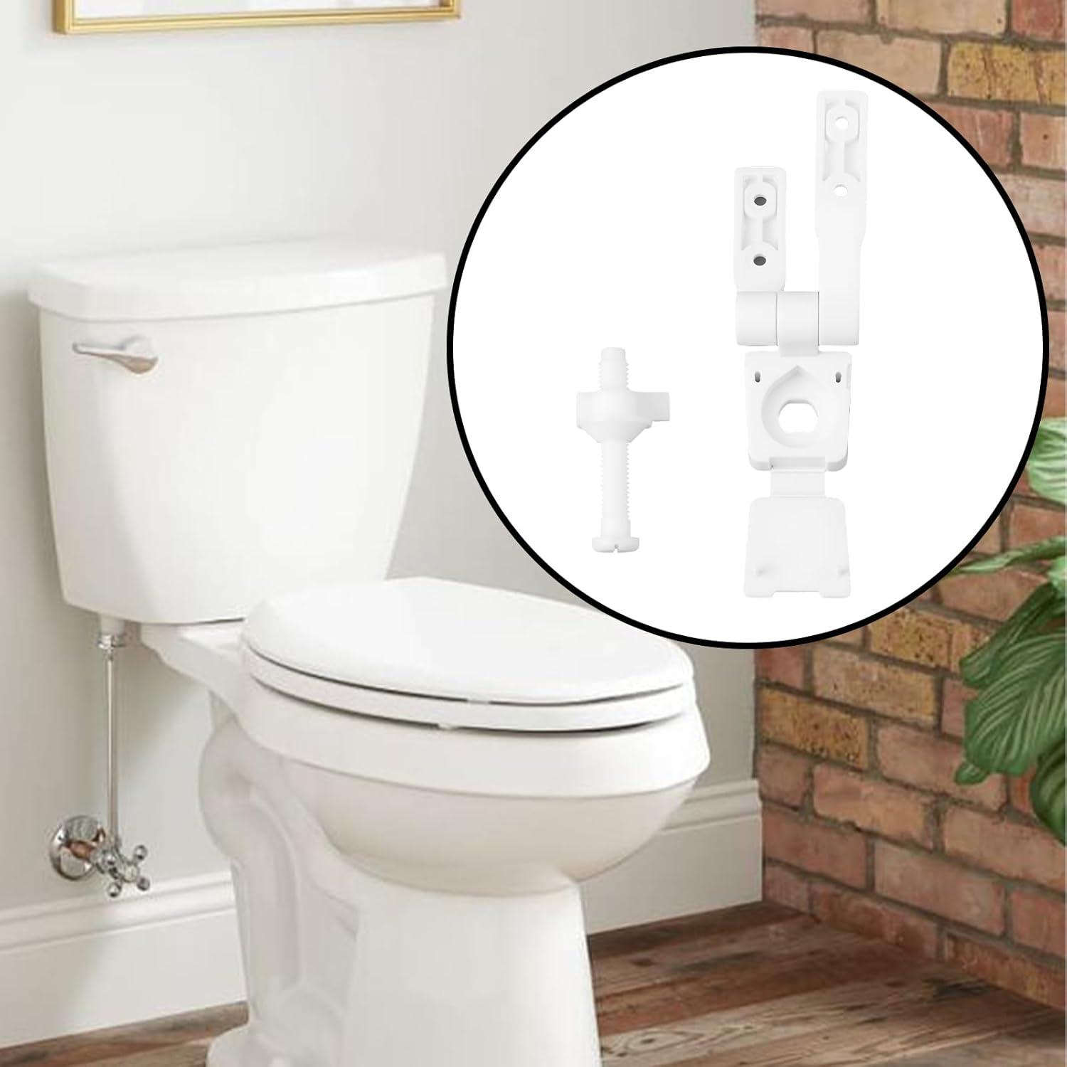 Toilet Seat Hinges Set Compatible with Jabsco 29098-1000 P107 White