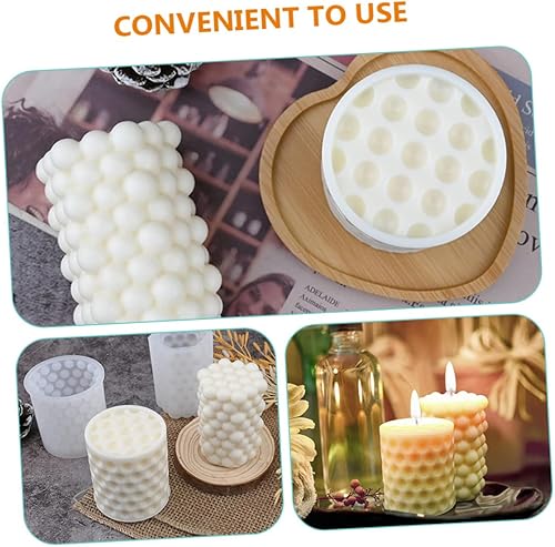 Miniatura 7 de EXCEART 8 piezas de velas DIY Molde de silicona para resina resina epoxi moldes de vela fabricación de velas suministros de bricolaje fundición de