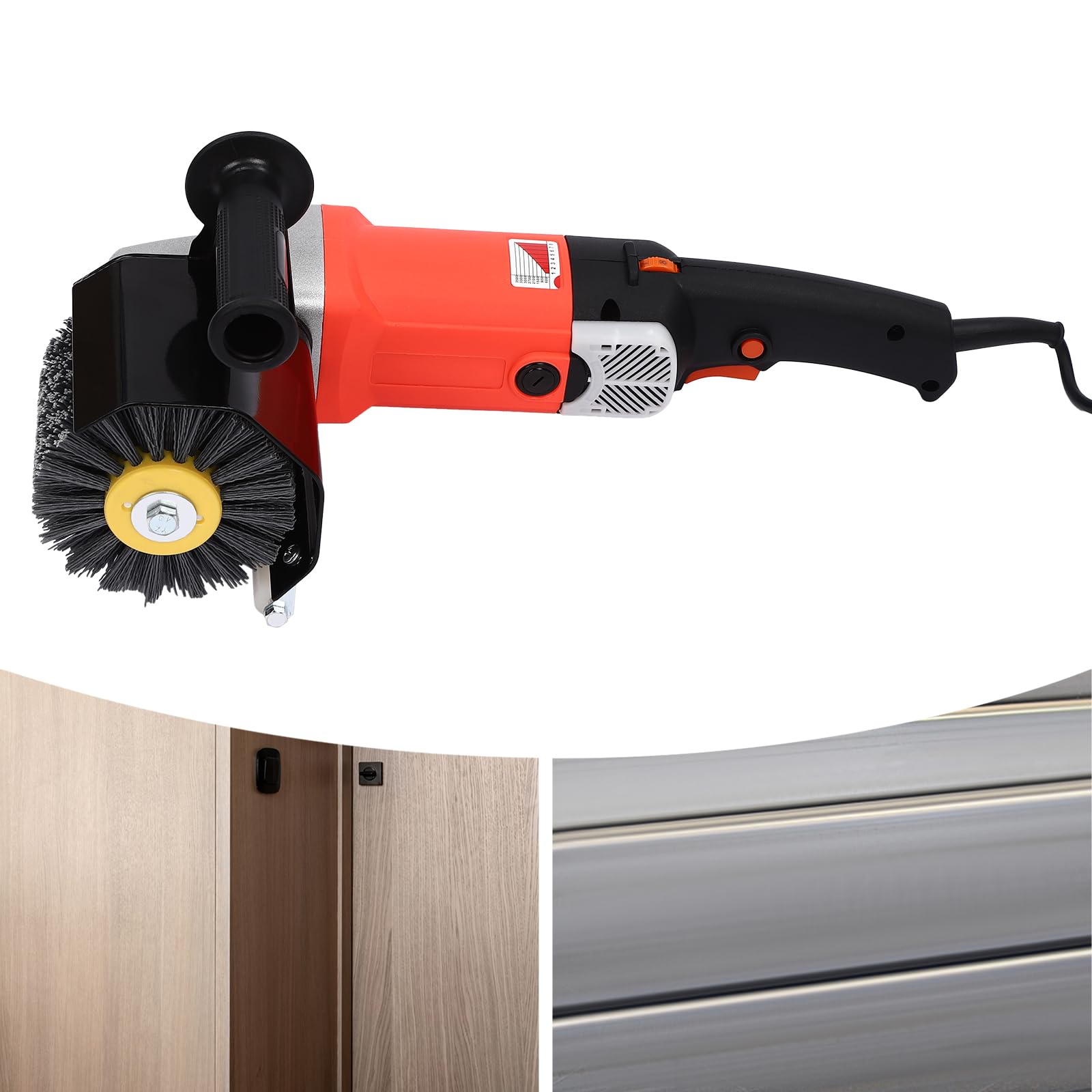 Máquina de satén, amoladora, cepilladora, madera, 1400 W, sacapuntas, madera, satinizadora, metal, velocidad ajustable, máquina de trefilado
