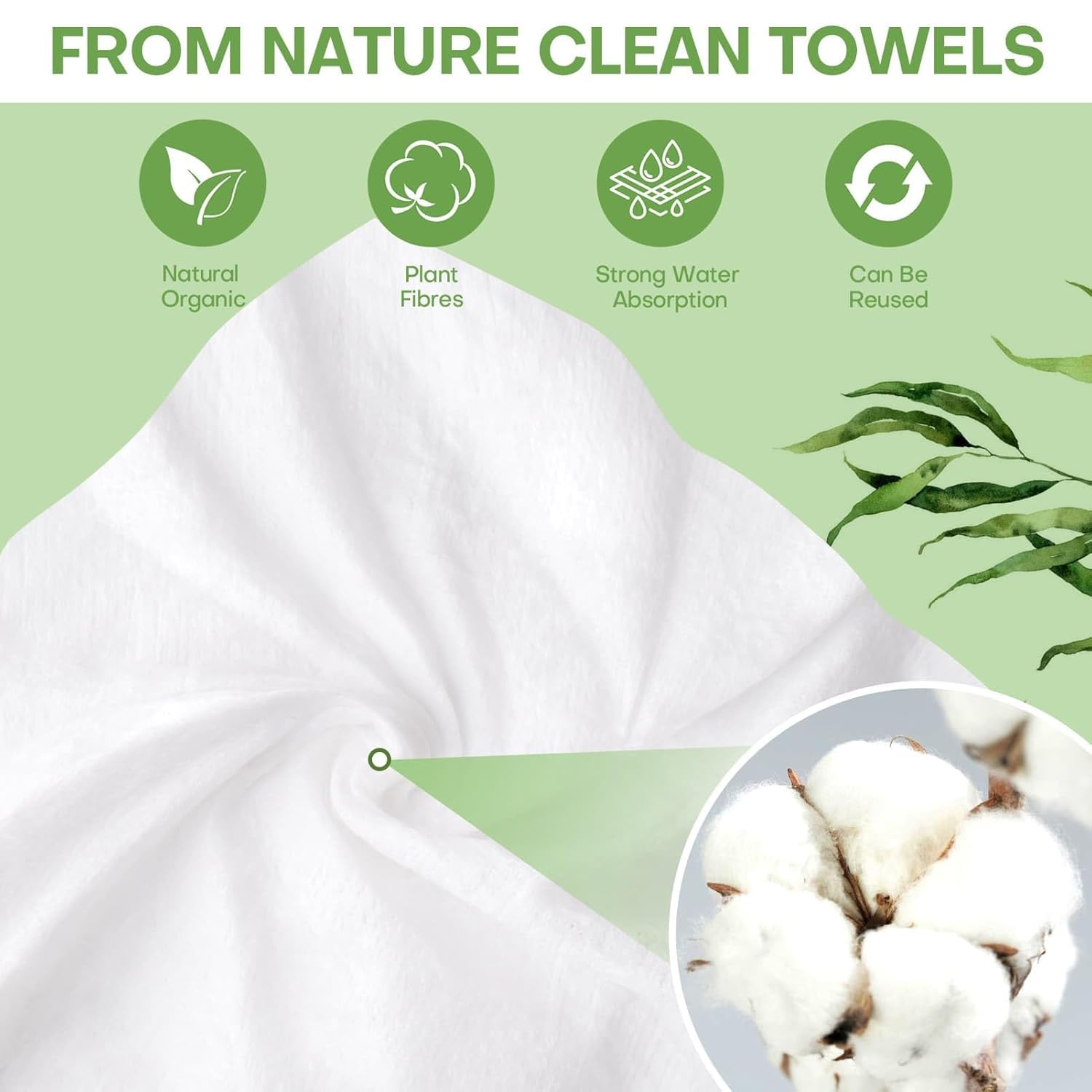 Ręczniki Kompresowane, Zagęścić Compressed Towels, Biodegradowalny Jednorazowy Ręcznik do Twarzy,Bawełna Chusteczki Chusteczki do Salonu Piękności,Podróżna Pielęgnacja Skóry(200 Sztuk Zielony)