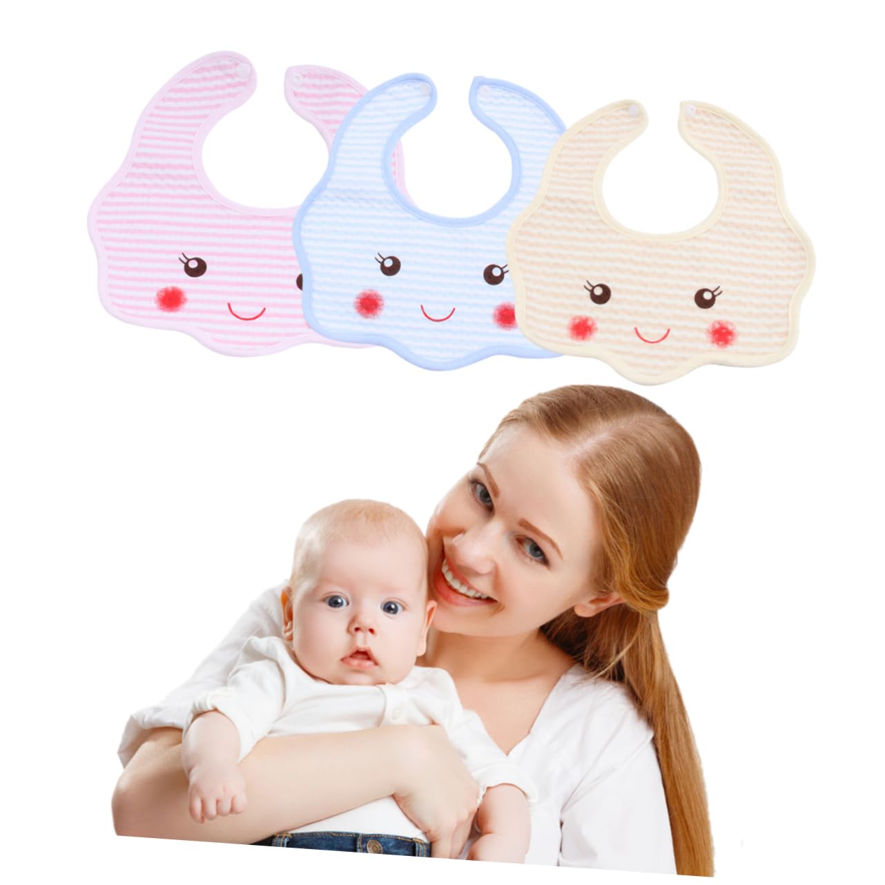 ibasenice 15piezas Baberos Impermeables Para Bebés De Algodón Diseño De Dibujos Animados Ajustables y Fáciles De Usar Perfectos Para Mantener Tu Niño Niña Limpio y Seco Mezclados