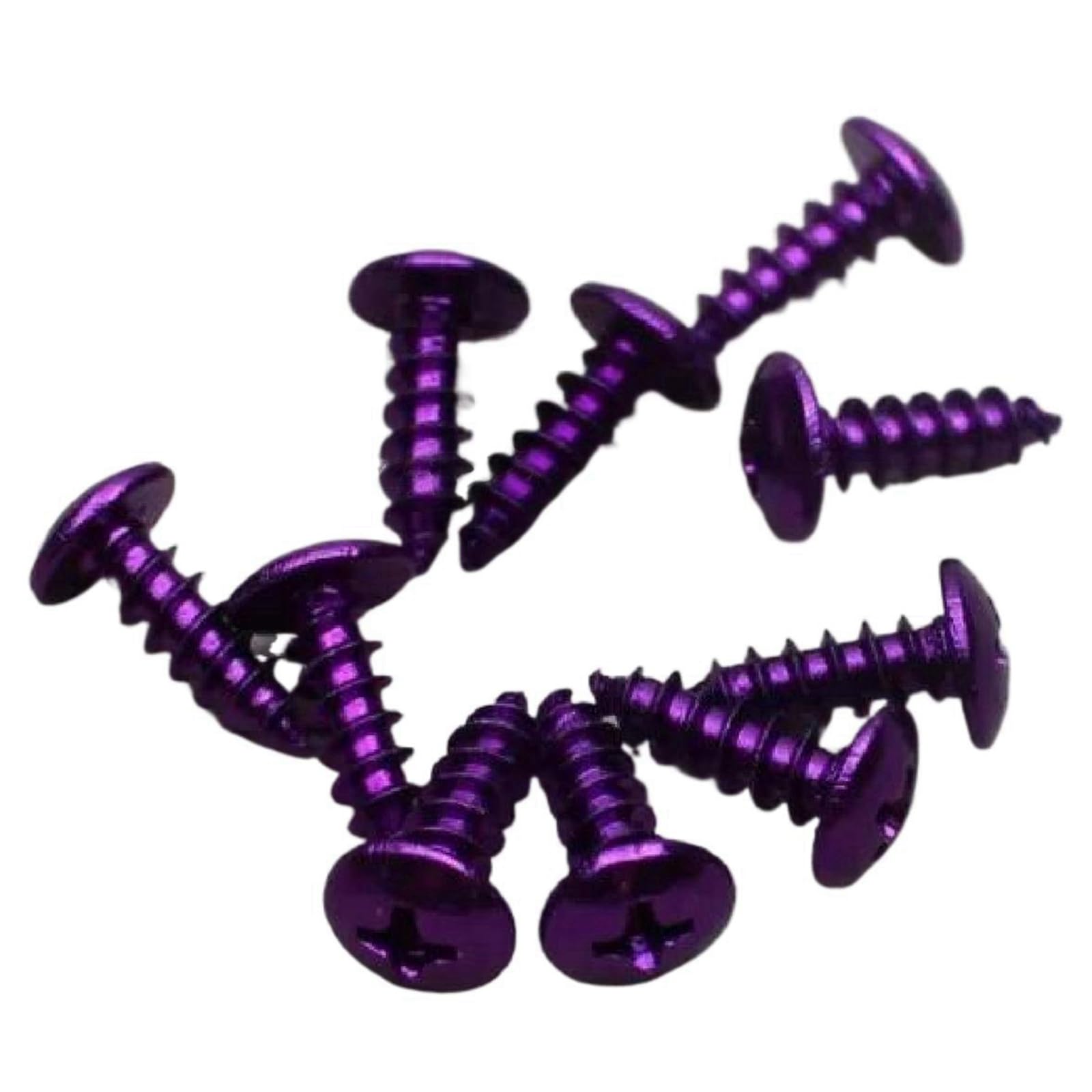 Viti, Viti autofilettanti, Viti autofilettanti a Testa Tonda M5 con Impronta a Croce, Viti in Alluminio Phillips, 20 Pezzi(Purple 20pcs)