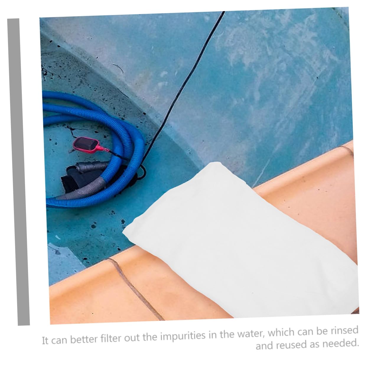 Hemobllo Filtro de Calcetín para Skimmer de Piscina 50piezas Nylon Blanco