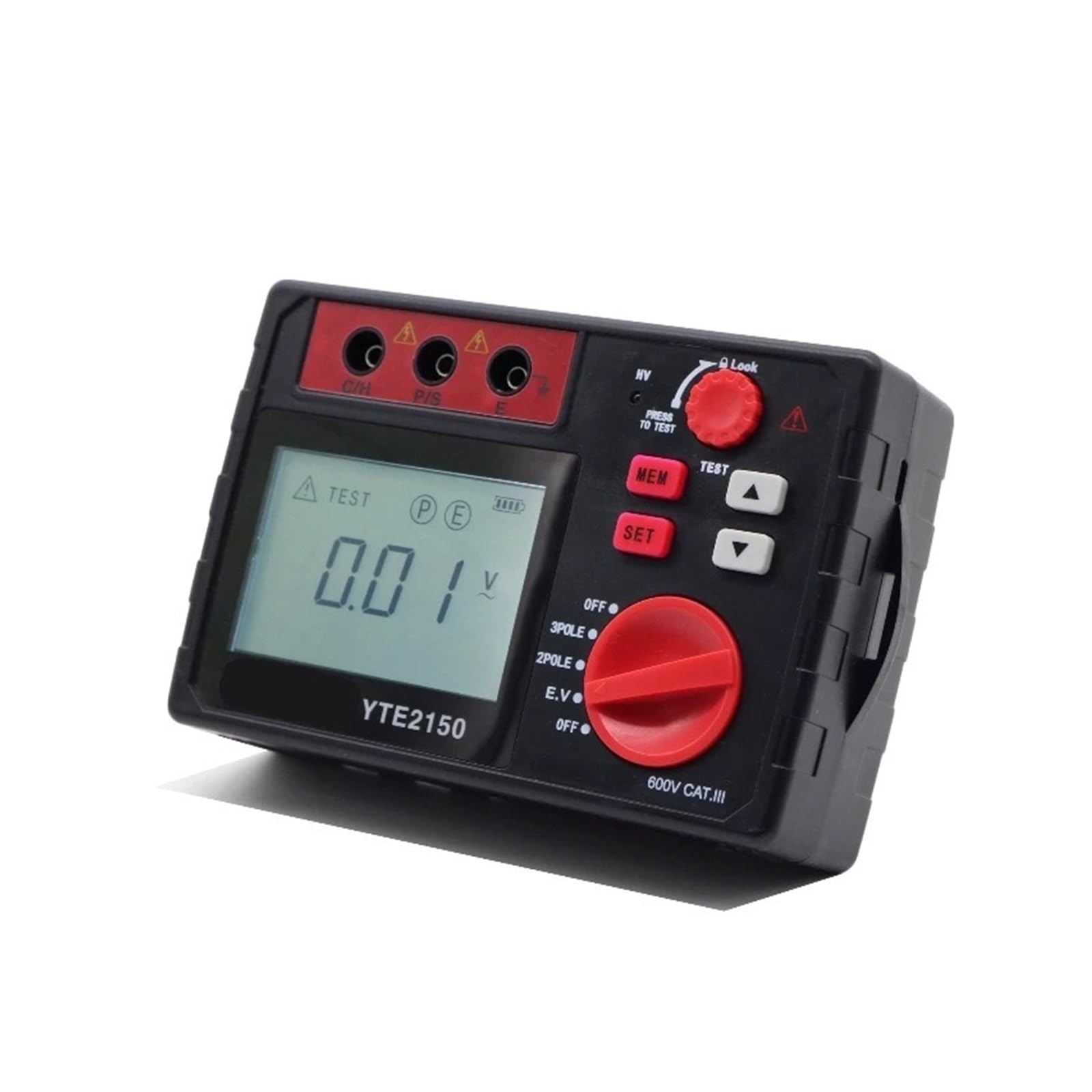 Multimetro digitale, Tester di resistenza terra YTE2150, misuratore tensione professionale(YTE2150)
