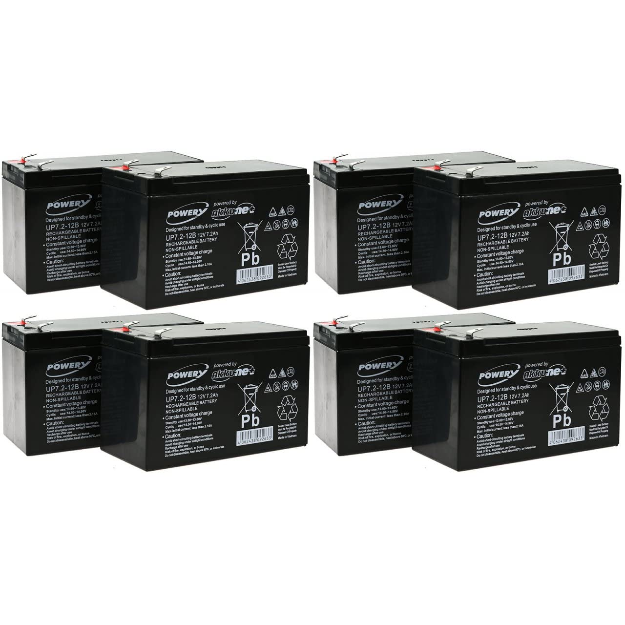 Powery Batería de Gel para SAI APC Smart-UPS XL 3000 RM 3U