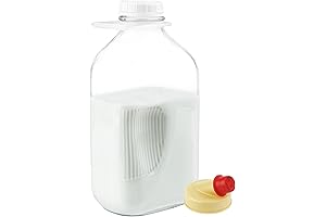kitchentoolz 64 Oz Glass Milk Dispenser for Fridge
