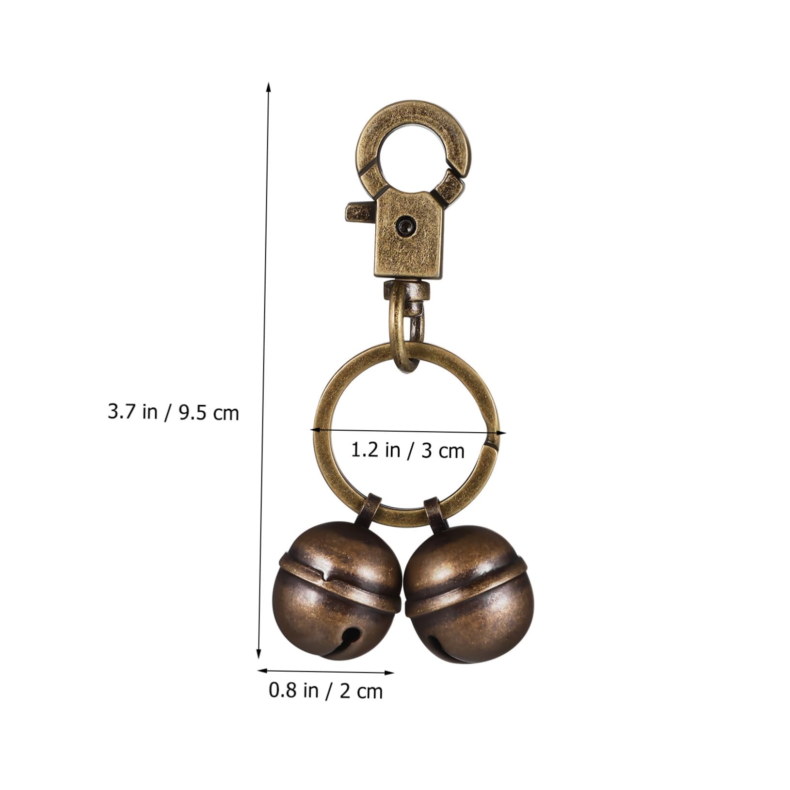 COLLBATH Pet Bell Keychain Dog Collar Decor Decorative Brass Bell Pendant for Door