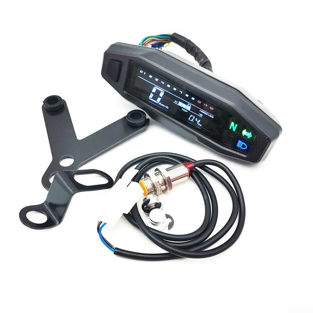 Tachimetro digitale per moto, con retroilluminazione LCD, contachilometri digitale per varie moto