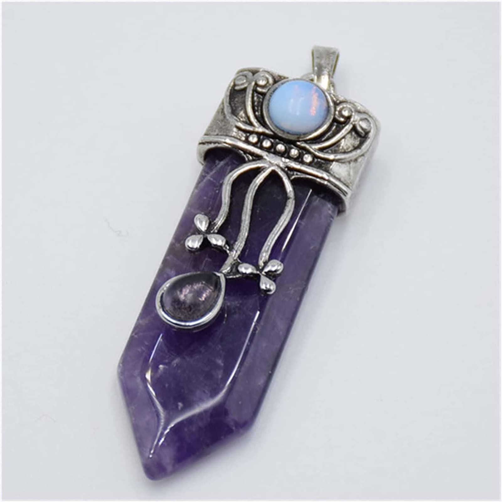 Collier de Pierre de Quartz Rose et Améthyste le Cadeau Fait Main Idéal pour Elle