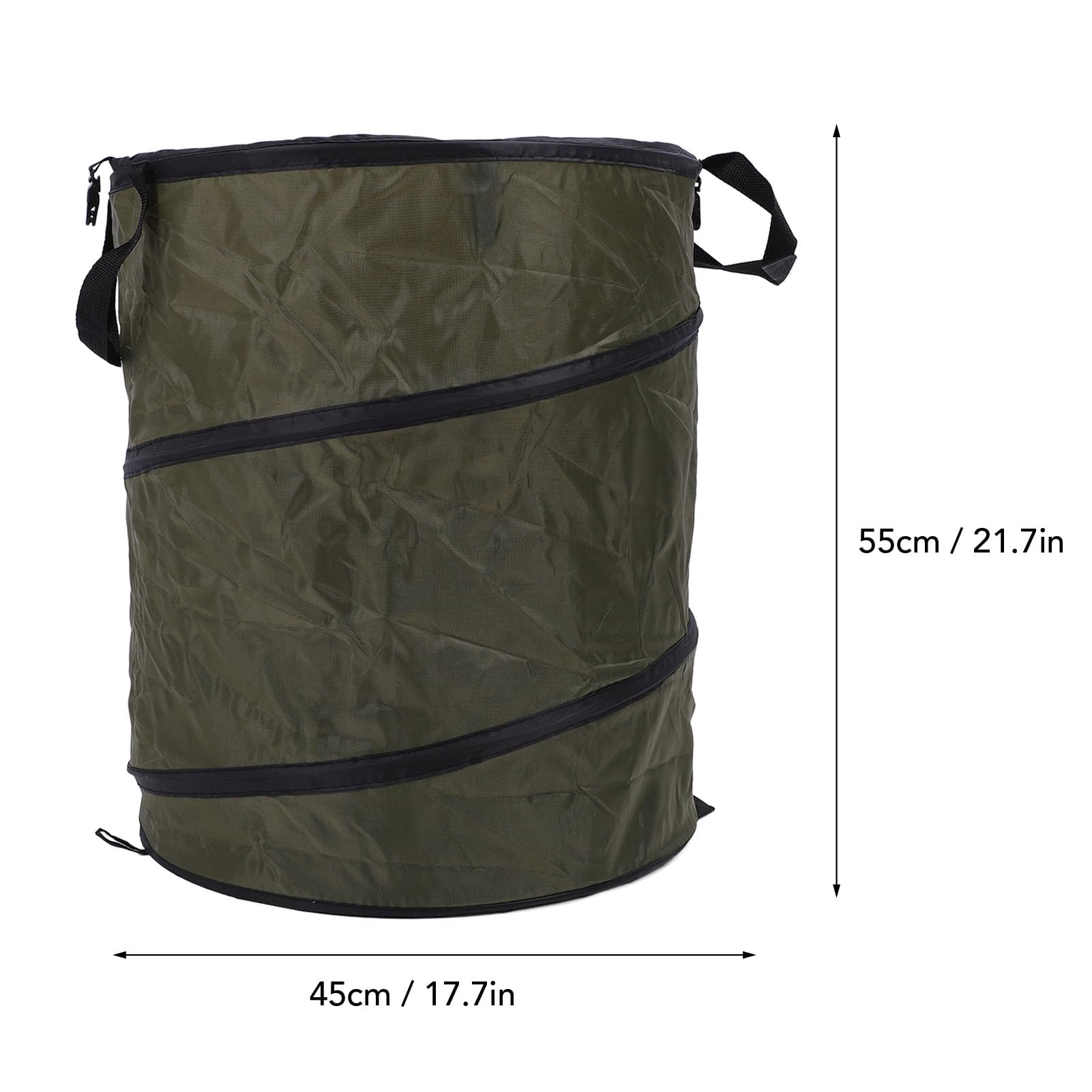 Contenitore Spazzatura Pieghevole Portatile a Prova di Acqua Oxford Cestino da Campeggio per Picnic All'aperto (verde scuro)