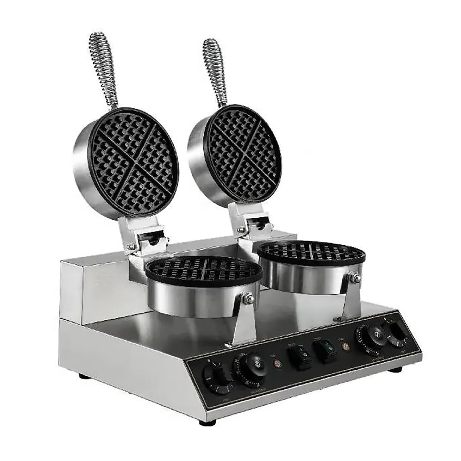 Máquina para Hacer gofres, máquina para Hacer gofres Comercial, máquina para Hacer gofres de Acero Inoxidable, Plancha para gofres eléctrica Antiadherente para Restaurant,