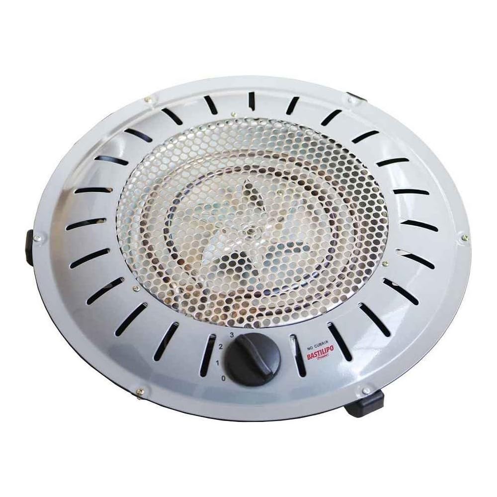 Bastilipo, BET-950, brasero de seguridad anti Incendios, 3 niveles de calor, 450/500/950W, bajo consumo, sistema patentado, 950 W, Otro, 3 Velocidades, Gris
