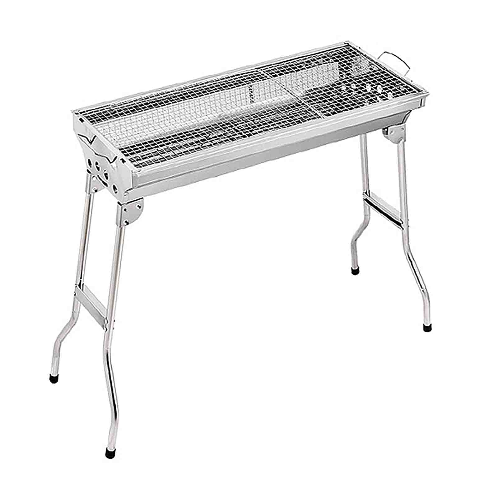 Gril de barbecue portable pliant en acier inoxydable pour camping et pique-nique