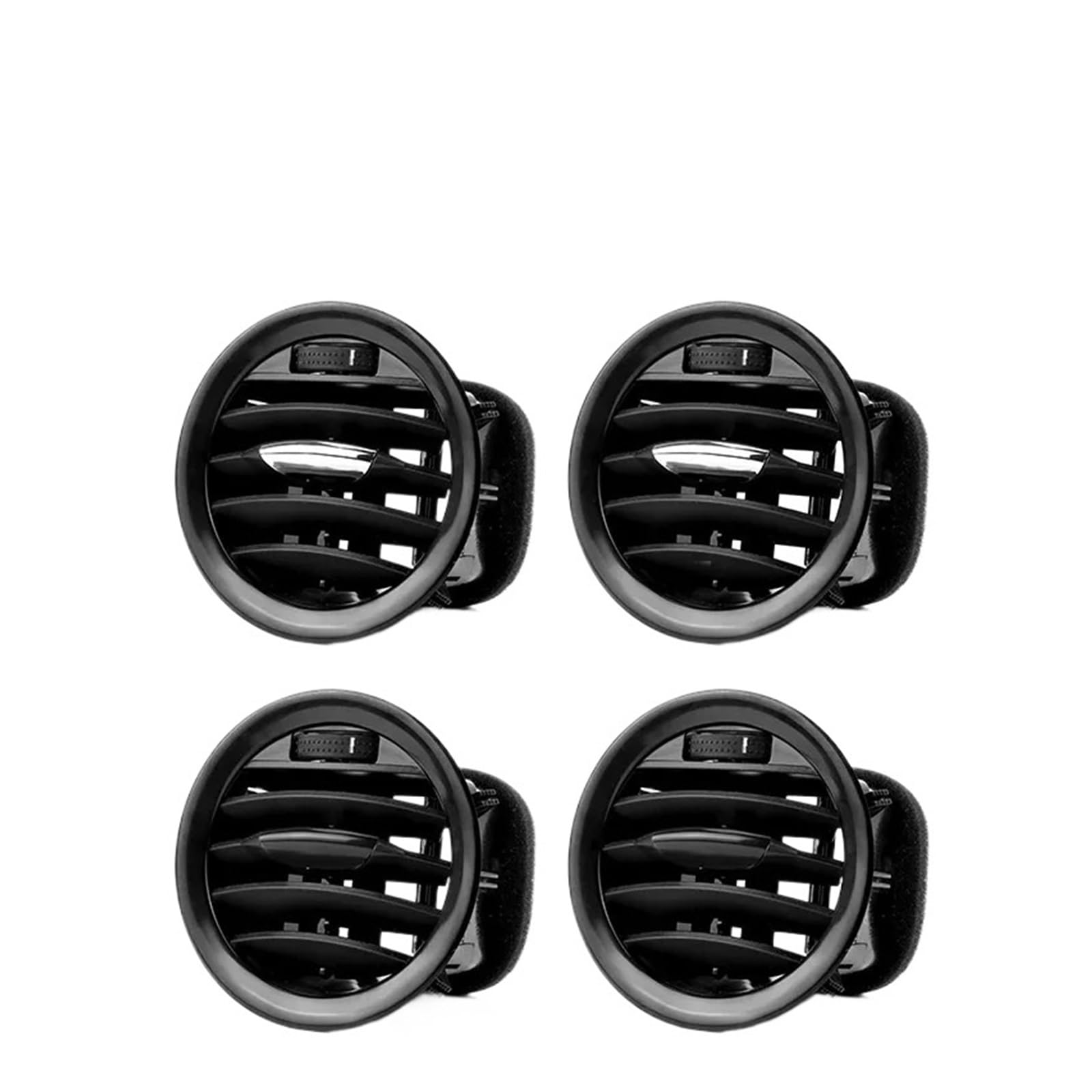 For Opel For Adam For Corsa D MK3 For Vauxhall 2007-2015 13417363 2201099 Car Dashboard Air Conditioner Outlet A/C Vent Car Air Conditioning Vent(2pc Black 2pc Chrome)