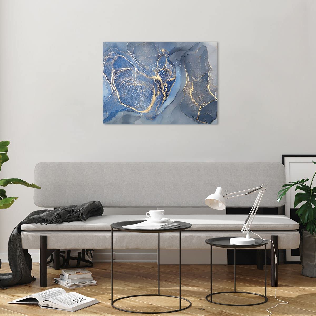 Quadro Su Vetro 70x50cm – Coppia Romantica Che Cammina – Stampa Moderna Per Soggiorno, Camera, Cucina – GAA70x50-6011