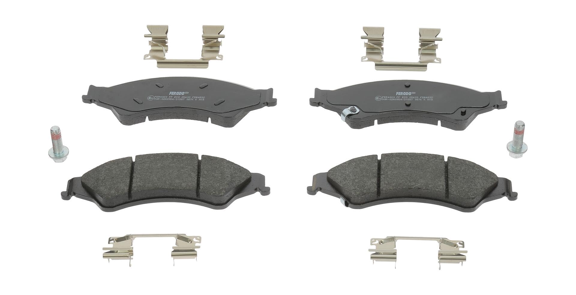 FERODO Plaquettes de freins Avant avec indicateur d'usure Épaisseur 16,5mm avec accessoires FDB4832 Compatible avec FORD Ranger Mk3 TKE, MAZDA BT-50 Pick-up B22, B32, UP, UR