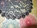Handmade Dark Grey Lace Doily Head Cover with Silver Sequins Trim Hair Covering (with Decorative Bobby Pin) (Style 808) Exclusively by Elegant Doily